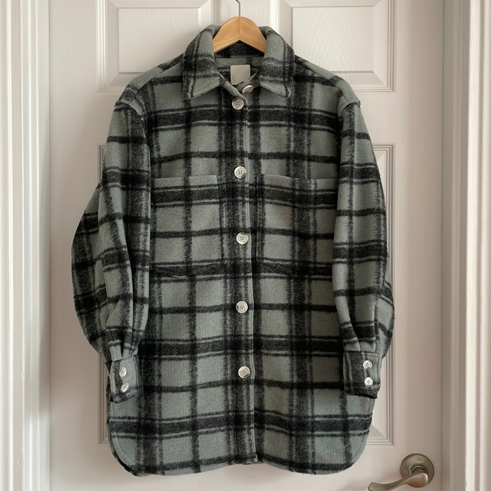 H&M OVERSIZED SHIRT JACKET
